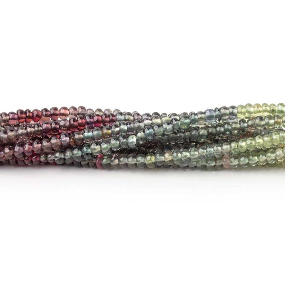 2.5 - 3mm Color Change Sapphire Plain Rondelle 15 inch 320 Beads - Beadsofcambay.com
