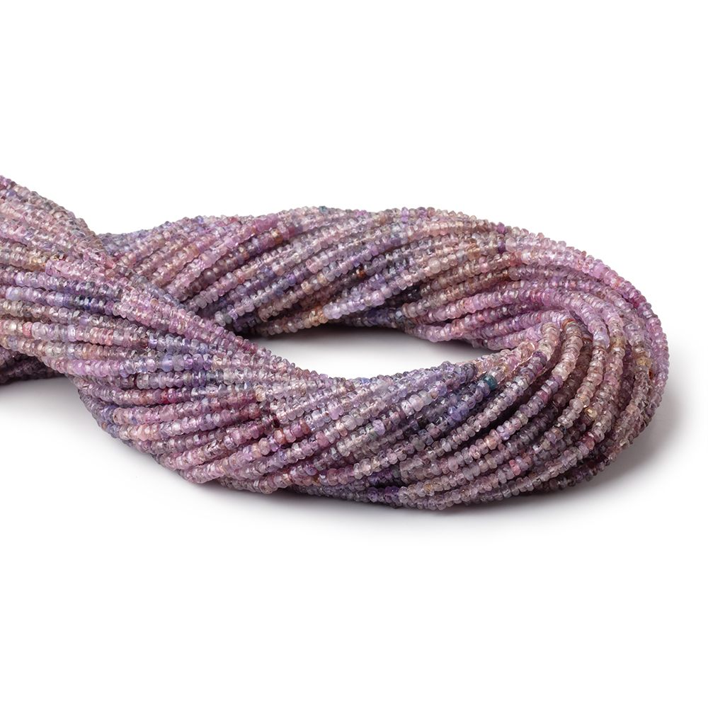 2.5 - 3mm Multi Color Spinel Faceted Rondelle Beads 16 inch 272 pieces - Beadsofcambay.com