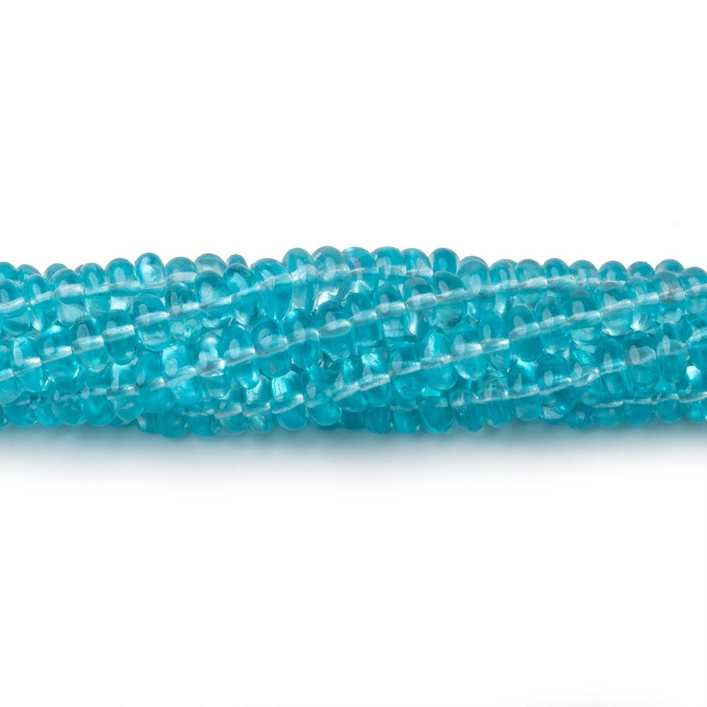 2.5 - 4mm Pool Blue Apatite Plain Rondelle Beads 18 inch 236 pieces AA - Beadsofcambay.com