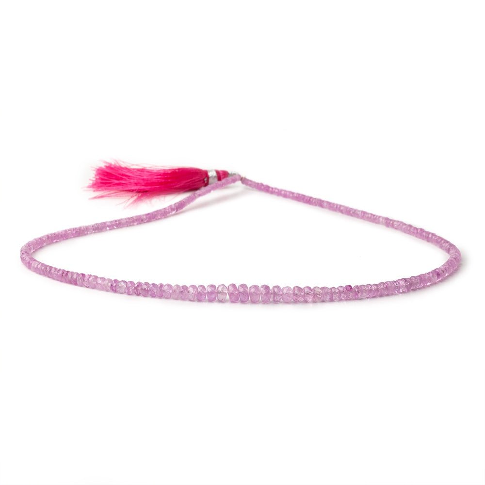 2.5 - 5mm Burmese Ruby Faceted Rondelle Beads 16 inch 236 pieces - Beadsofcambay.com