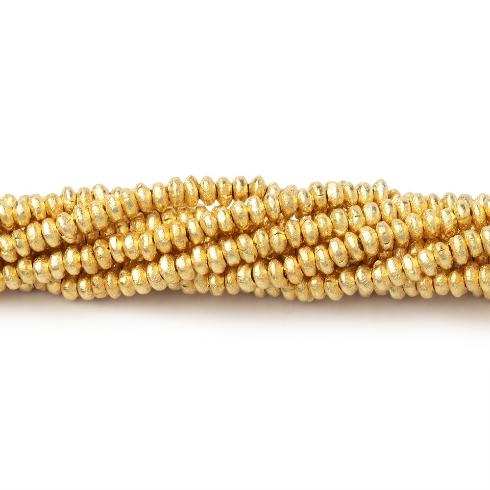 2.5mm Brushed Disc Beads - Beadsofcambay.com