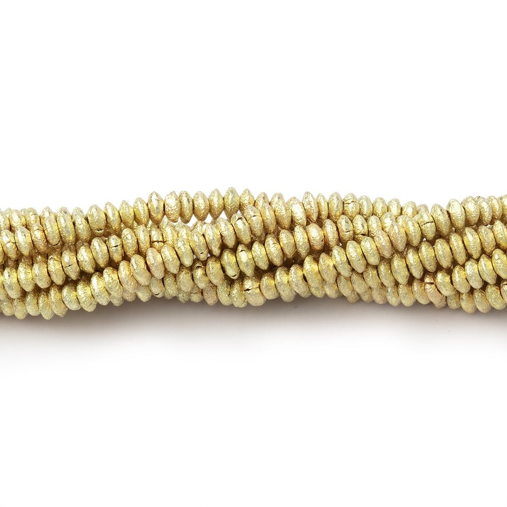 2.5mm Brushed Disc Beads - Beadsofcambay.com