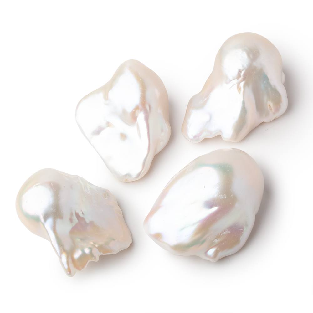 29 - 32mm White Ultra Baroque Freshwater Pearl Focal 1 piece AAA - Beadsofcambay.com
