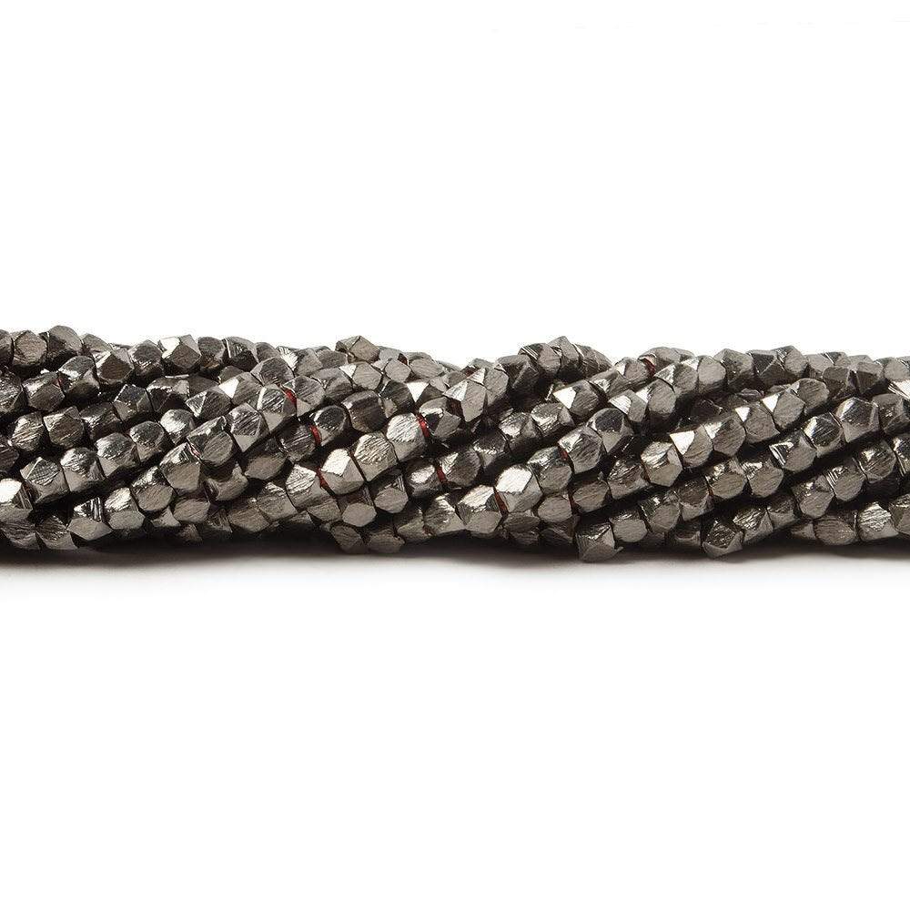 2mm Brushed Faceted Nugget Beads 8 inch 84 pieces - Beadsofcambay.com