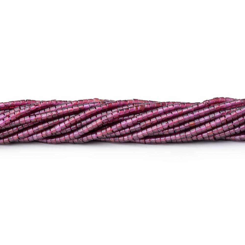 2mm Malaia Purple Garnet Plain Tube Beads 15.5 inch 270 pieces - Beadsofcambay.com