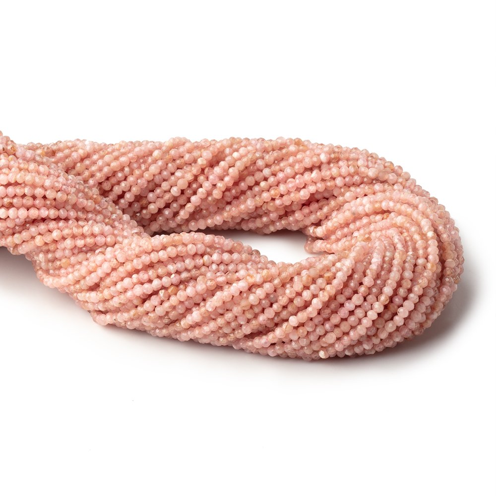 2mm Rhodochrosite Micro Faceted Round 12.5 inch 168 Beads - Beadsofcambay.com