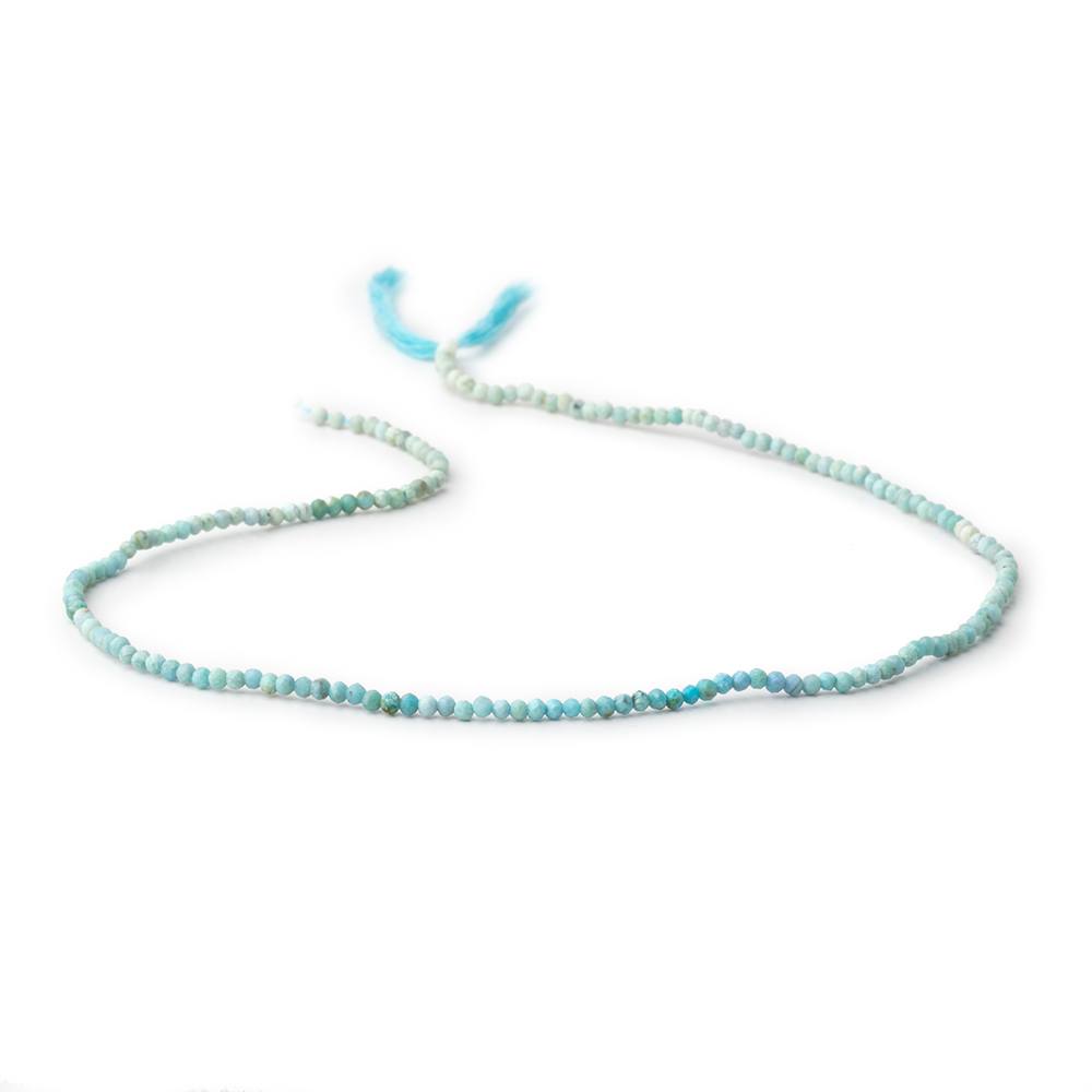 2mm Shaded Larimar Micro Faceted Round 12.25 inch 180 Beads - Beadsofcambay.com