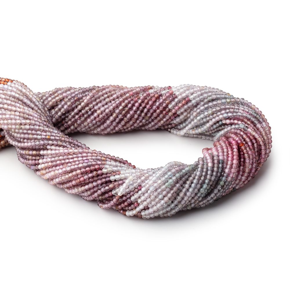 2mm Shaded Spinel Micro Faceted Round 12.5 inch 190 Beads - Beadsofcambay.com