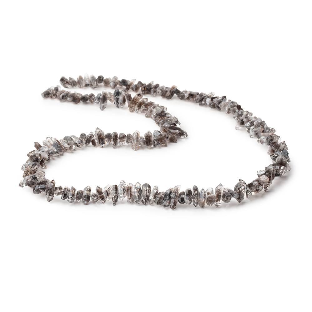 2x6 - 3x8mm Double Terminated Quartz Beads 14 inch 155 pieces - Beadsofcambay.com