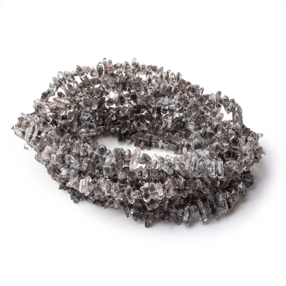 2x6 - 3x8mm Double Terminated Quartz Beads 14 inch 155 pieces - Beadsofcambay.com