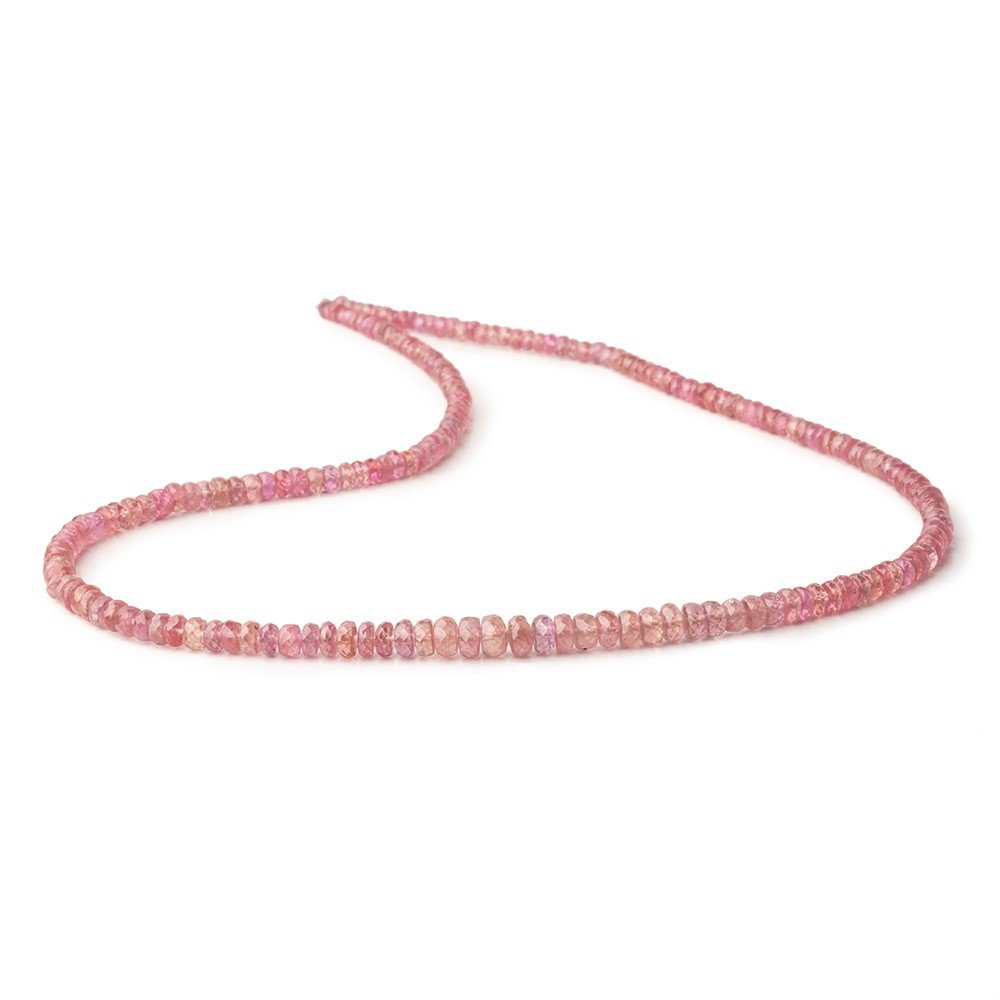 3 - 5mm Ruby faceted rondelle Beads 16 inch 177 pieces - Beadsofcambay.com