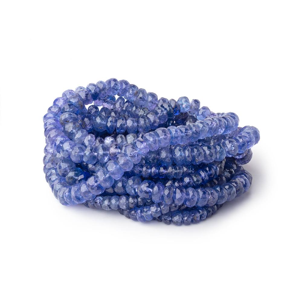 3-6mm Tanzanite Faceted Rondelle Beads 15 inch 127 pieces - Beadsofcambay.com