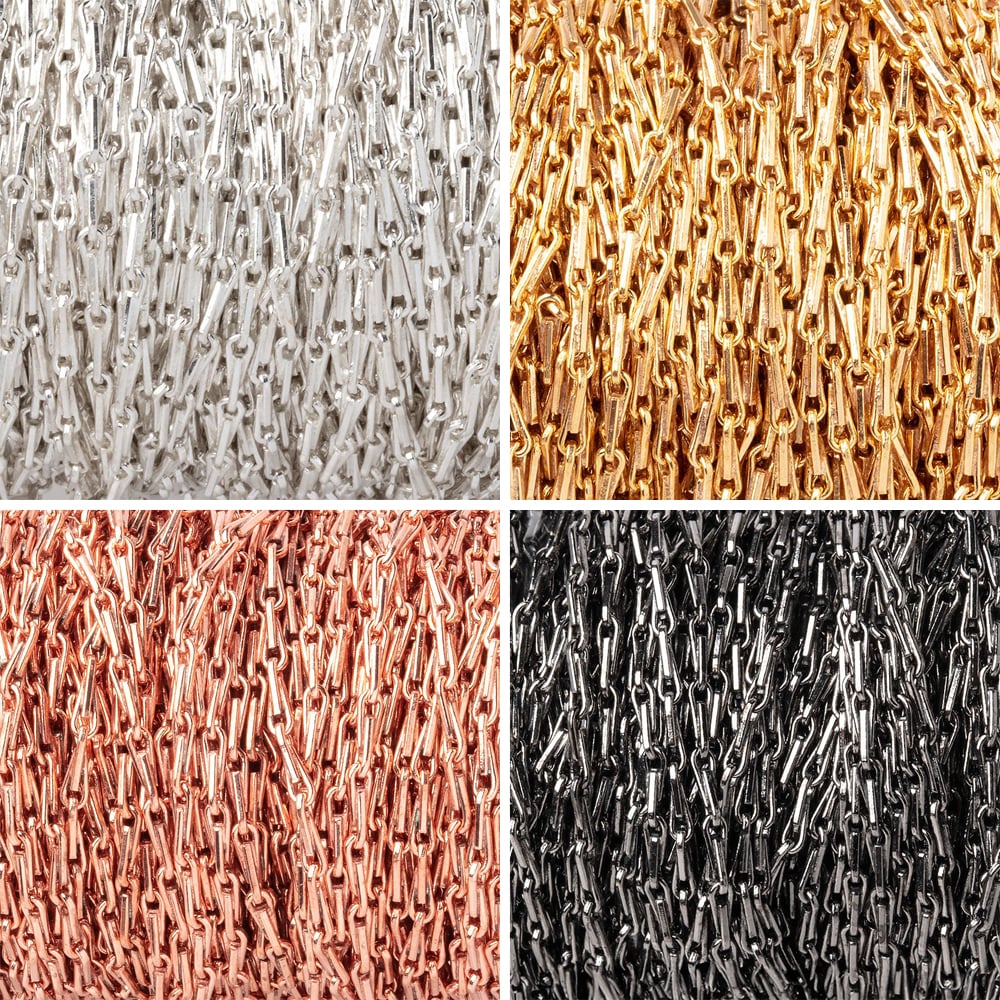 3 Feet - 1mm Tear Drop Link Chain - Beadsofcambay.com