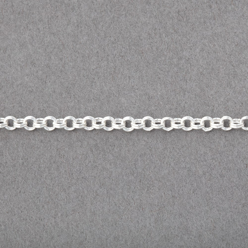 3 Feet - 2.5mm Double Rolo Link Chain - Beadsofcambay.com