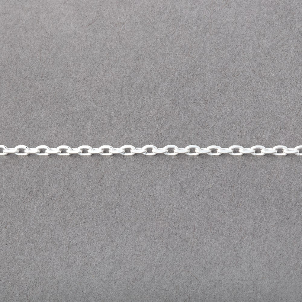 3 Feet - 2mm Divot Oval Link Chain - Beadsofcambay.com