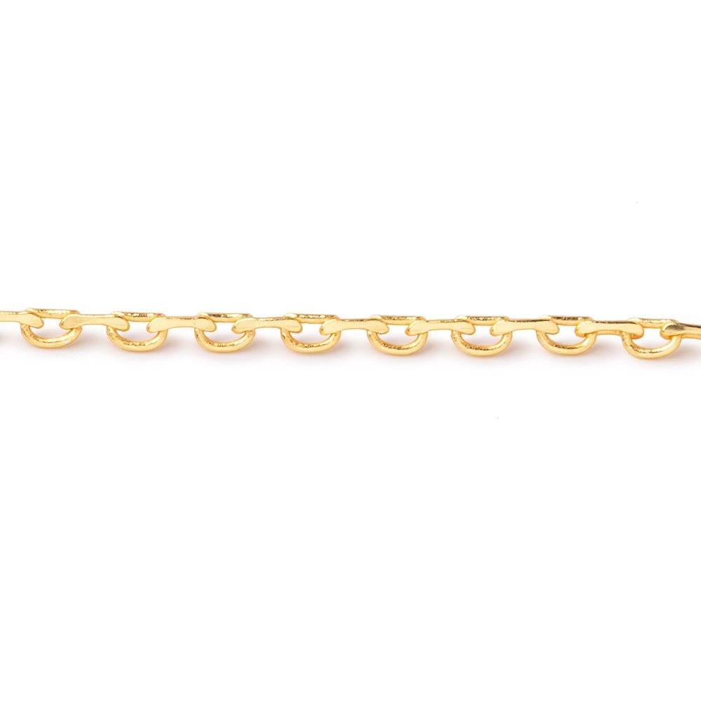 3 Feet - 2mm Open & Closed Oval Link Chain - Beadsofcambay.com