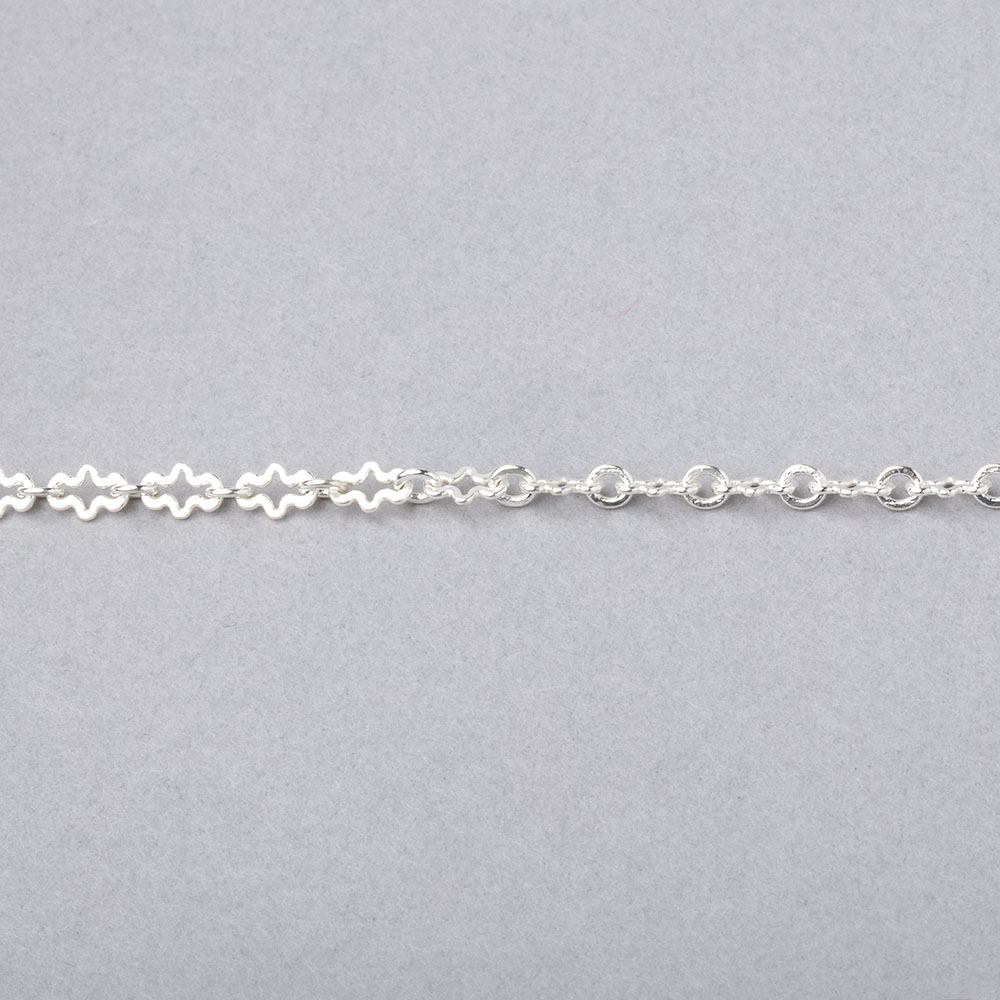 3 Feet - 3mm Fancy Cross Link Chain - Beadsofcambay.com