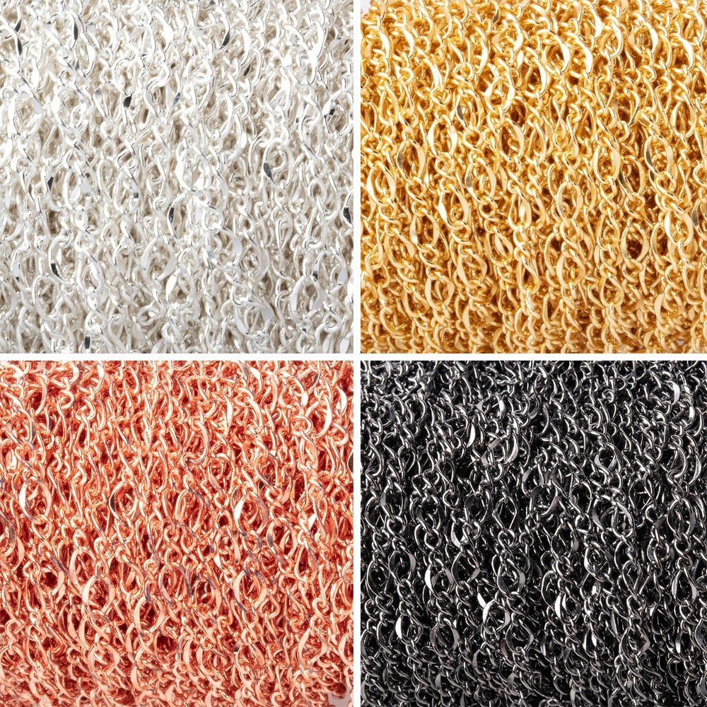 3 Feet - 3mm Oval & Twist Link Chain - Beadsofcambay.com