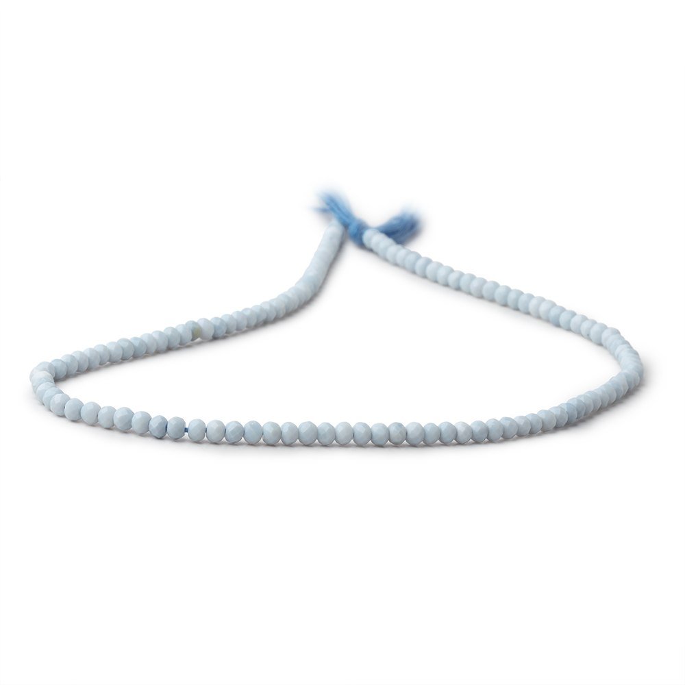 3.3mm Owyhee Blue Opal Micro Faceted Rondelle 12.25 inch 121 Beads - Beadsofcambay.com