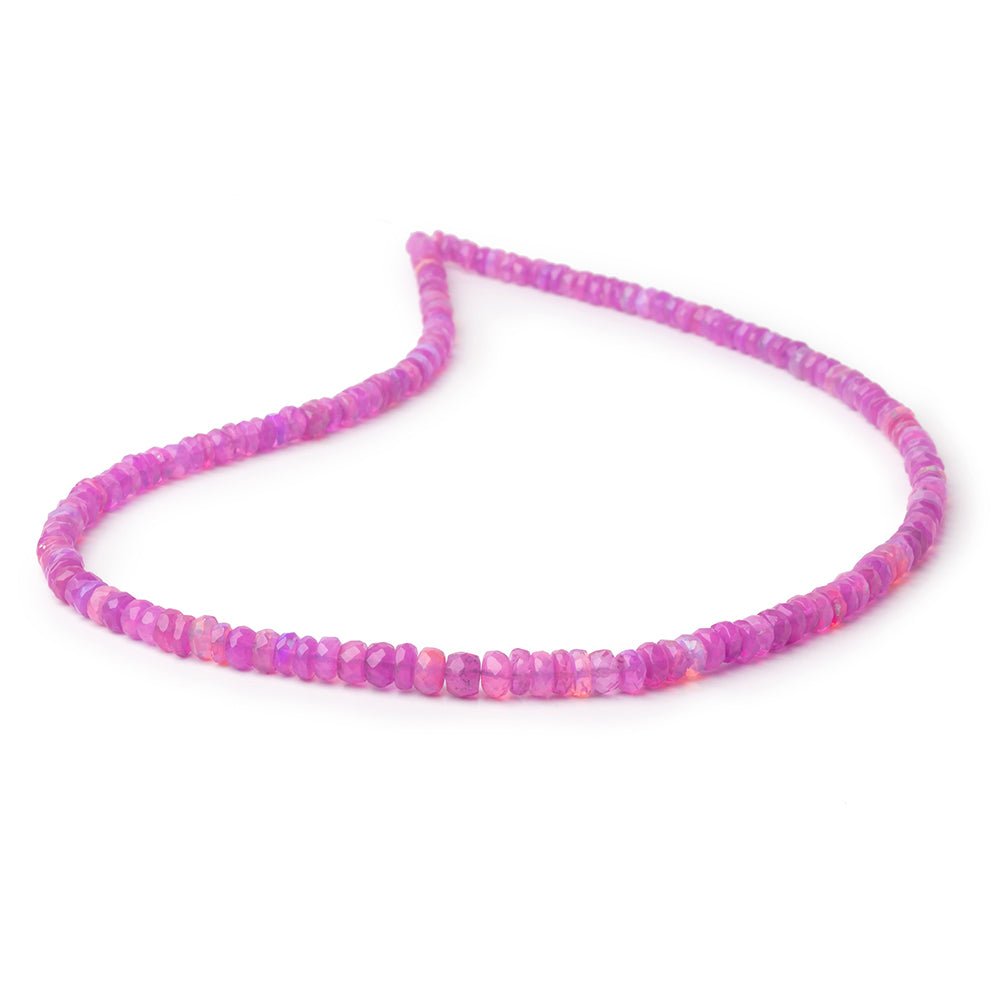 3.5-5.5mm Orchid Purple Ethiopian Opal Faceted Rondelles 16 inch 175 Beads AA - Beadsofcambay.com