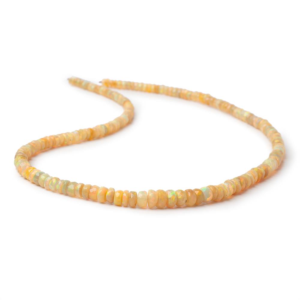 3.5-6.5mm Golden Ethiopian Opal Faceted Rondelles 18 inch 184 Beads AAA - Beadsofcambay.com