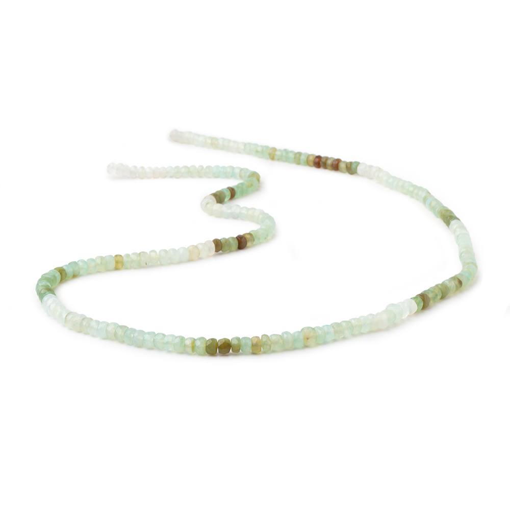 3.5mm Blue Peruvian Opal Faceted Rondelle Beads 17 inch 175 pieces - Beadsofcambay.com
