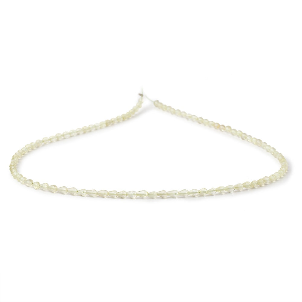 4-4.5mm Lemon Quartz Straight Drilled Tear Drops 14.75 inch 63 Beads - BeadsofCambay.com