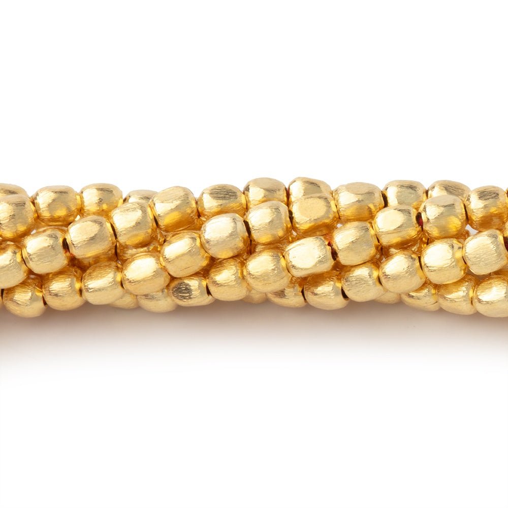 3mm Brushed Cube Beads - Beadsofcambay.com