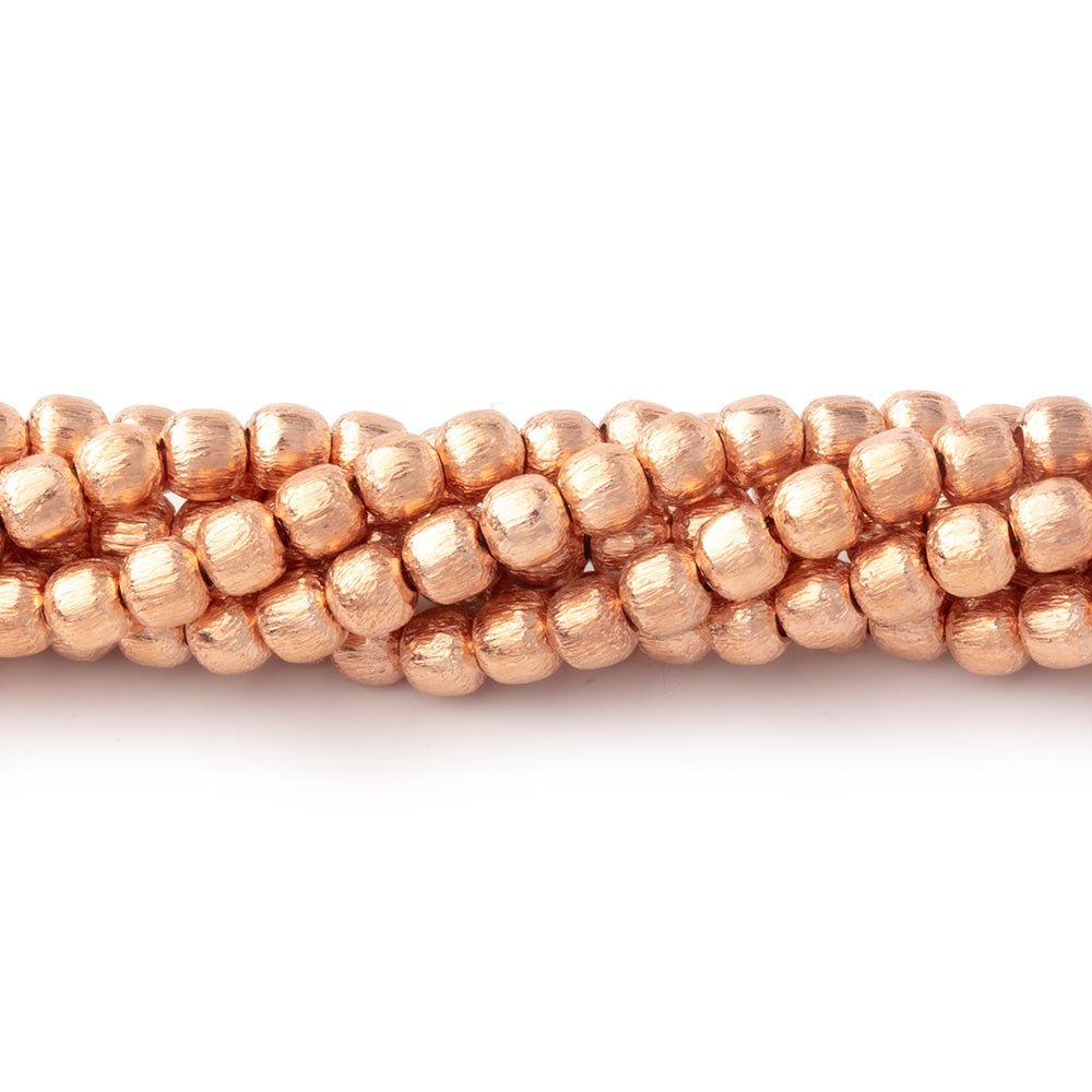 3mm Brushed Round Beads - Beadsofcambay.com