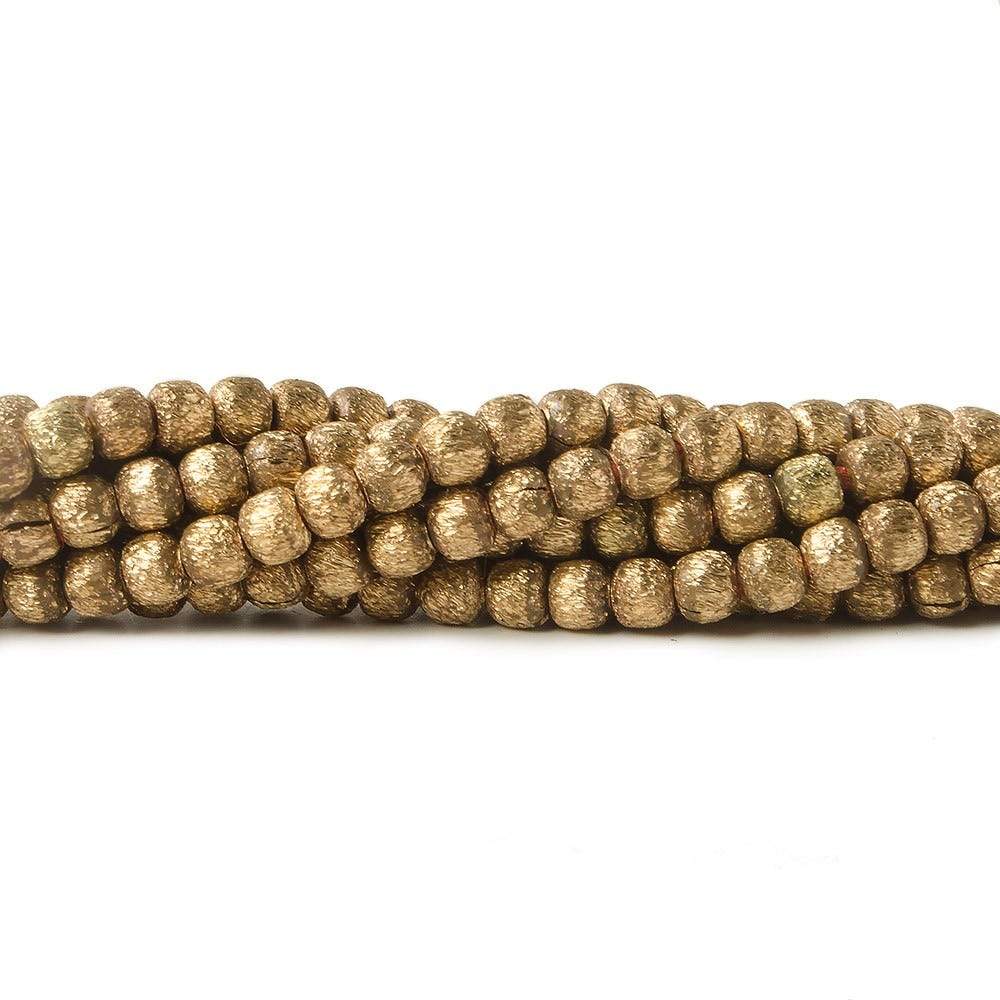 3mm Brushed Round Beads - Beadsofcambay.com