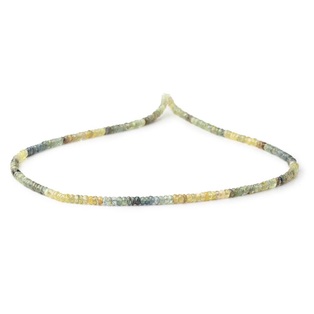 3mm Multi Color Sapphire Faceted Rondelle 16 inch 245 Beads - Beadsofcambay.com