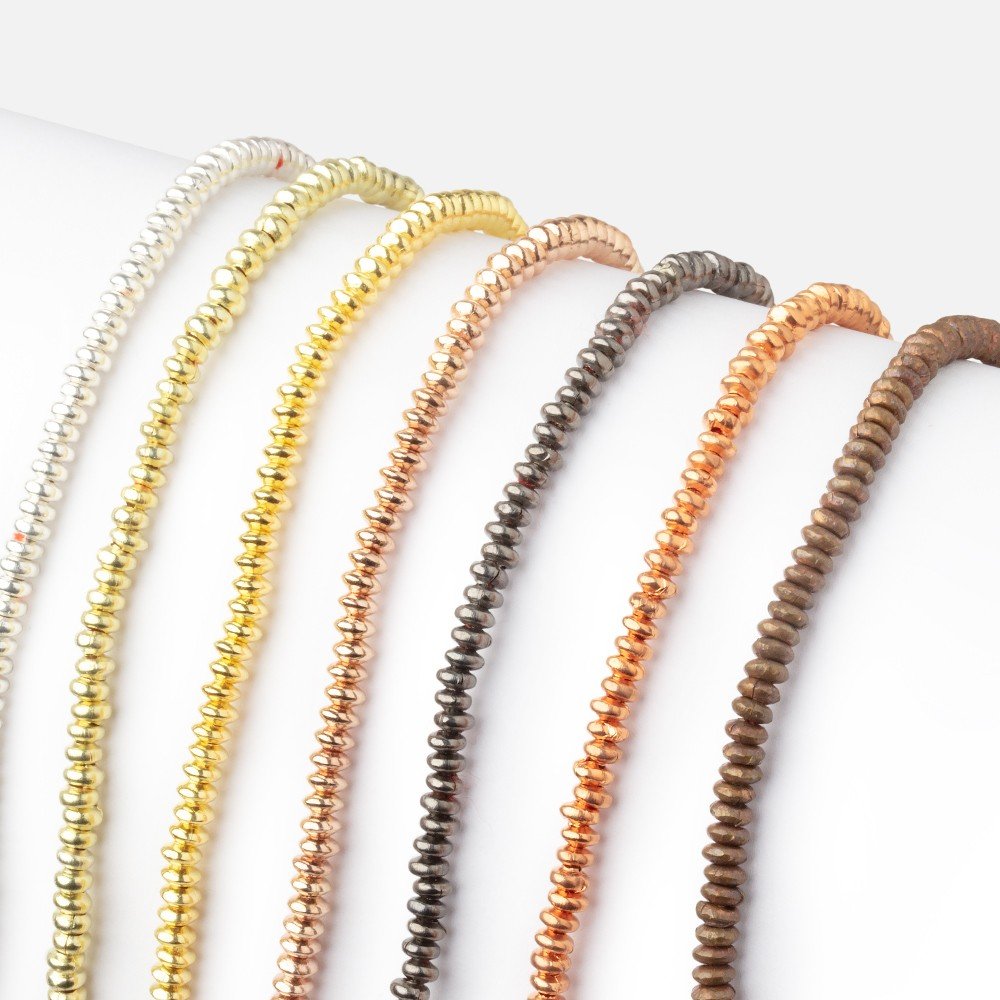 3mm Polished Disc Beads - Beadsofcambay.com