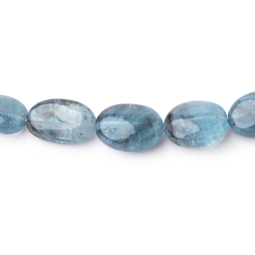 4-10mm Moss Aquamarine Plain Oval Beads 17.5 inch 68 pieces - Beadsofcambay.com