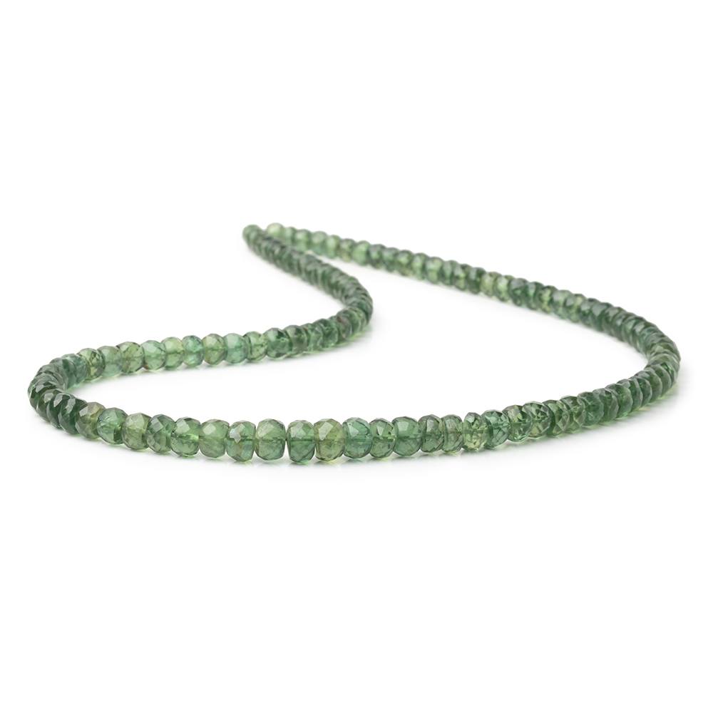 4-6.5mm Green Apatite Faceted Rondelle Beads 15.5 inch 120 pieces - Beadsofcambay.com