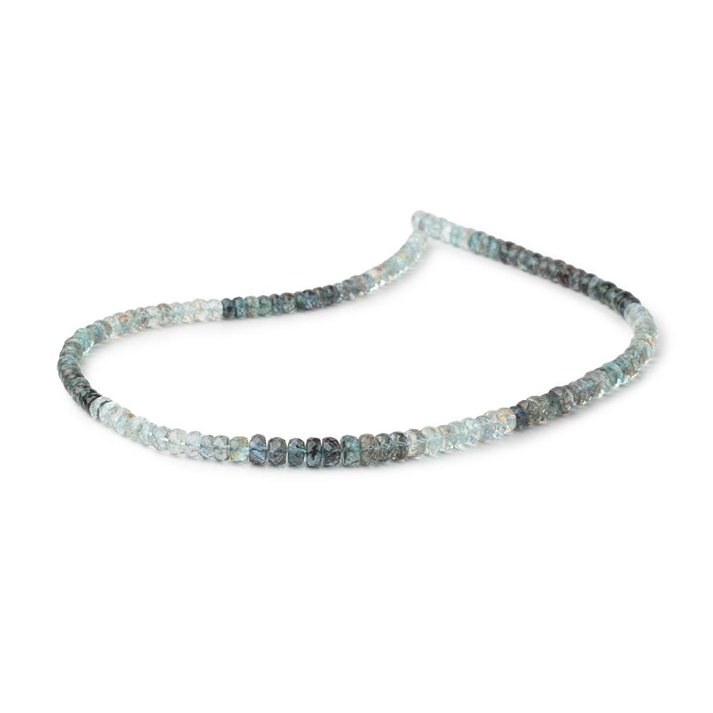 4-6.5mm Shaded Moss Aquamarine Faceted Rondelle 15.75 inch 125 Beads - Beadsofcambay.com