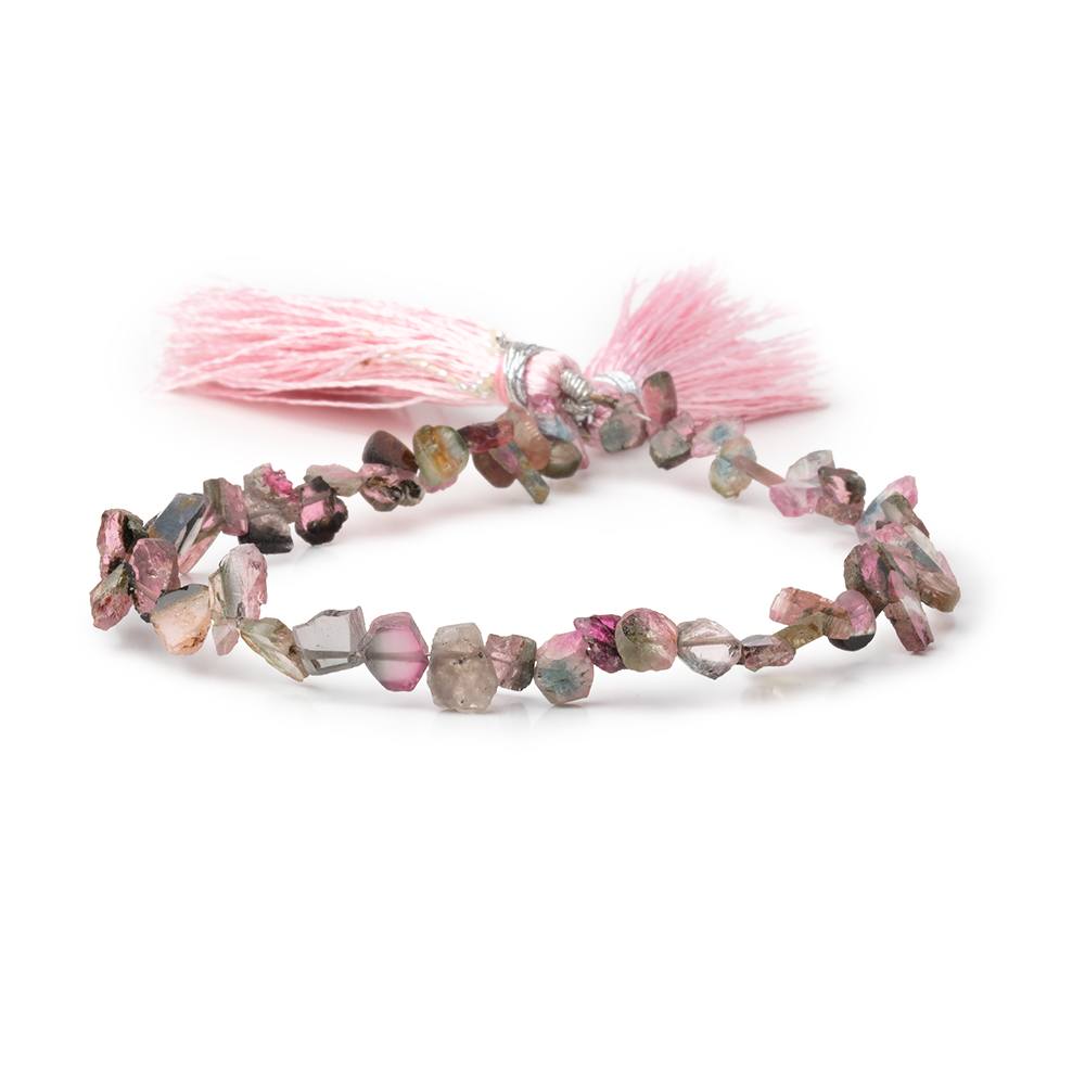 4-6mm Watermelon Tourmaline Slice Beads 8 inch 57 pieces - Beadsofcambay.com