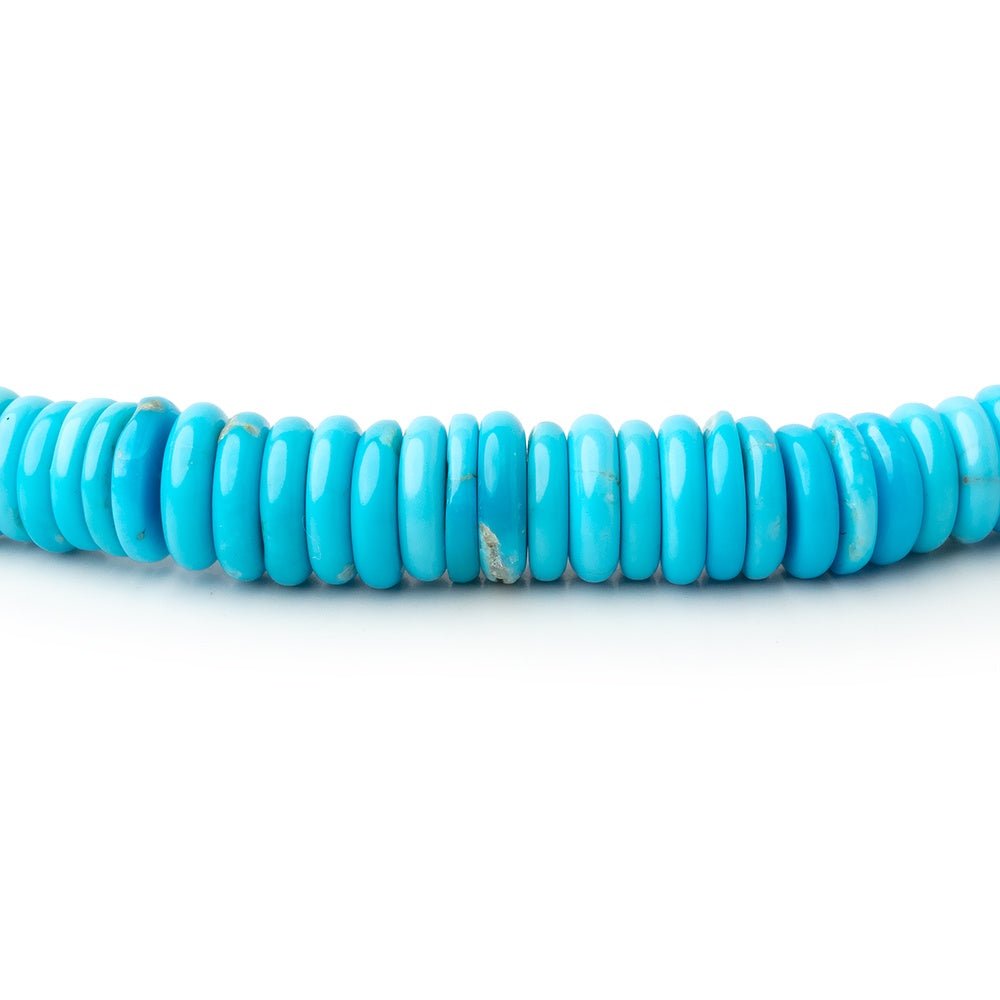 4-7.5mm Sleeping Beauty Turquoise Plain Heishi Beads 18 inch 255 pieces AA - Beadsofcambay.com
