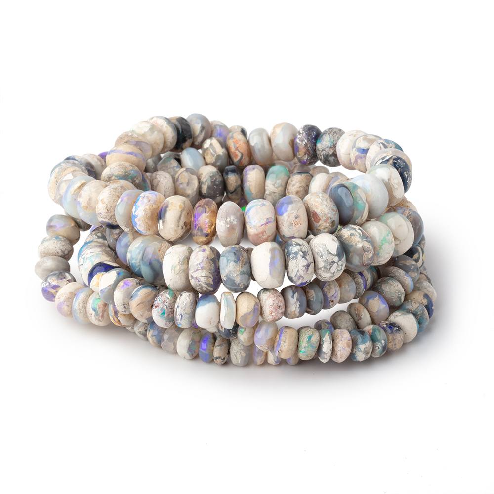 4 - 8mm Australian Opal with Matrix Rondelle Beads 18 inch 127 pieces AA - Beadsofcambay.com