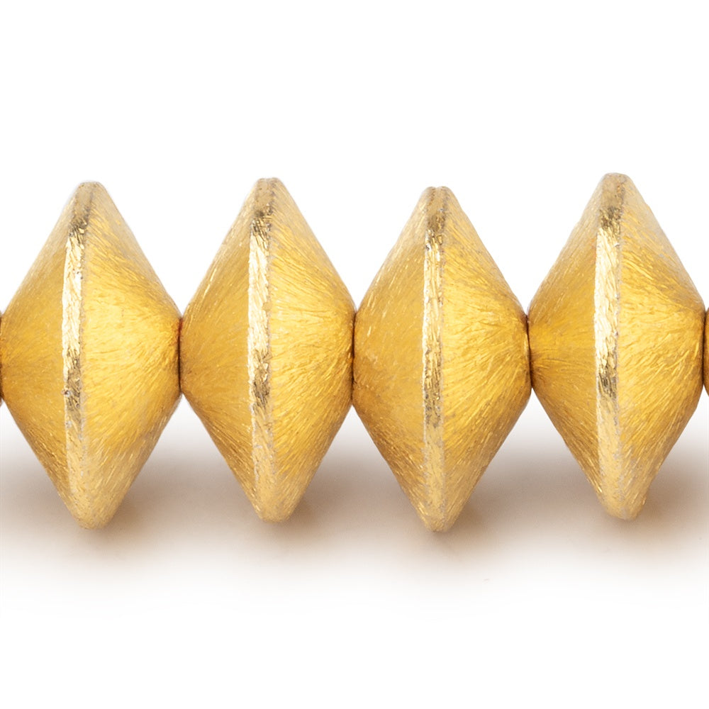 14x7mm Brushed Disc Beads - BeadsofCambay.com