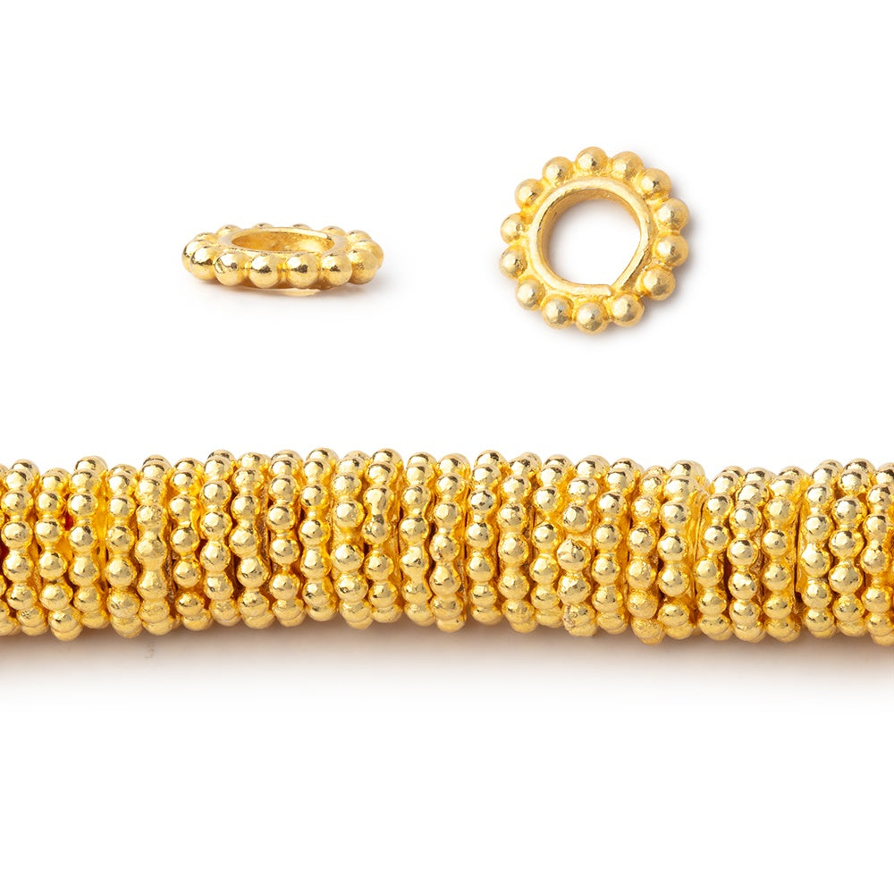 7mm Daisy Spacers with 3.5mm Large Hole 8 inch 145 Beads - BeadsofCambay.com