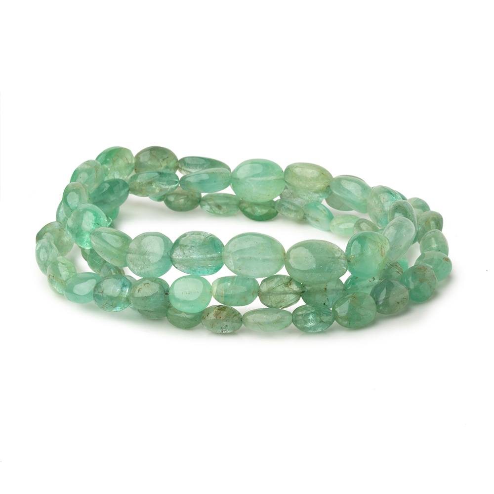4x4-8.5x6mm Emerald Plain Nugget 18 inch 66 Beads AAA - BeadsofCambay.com
