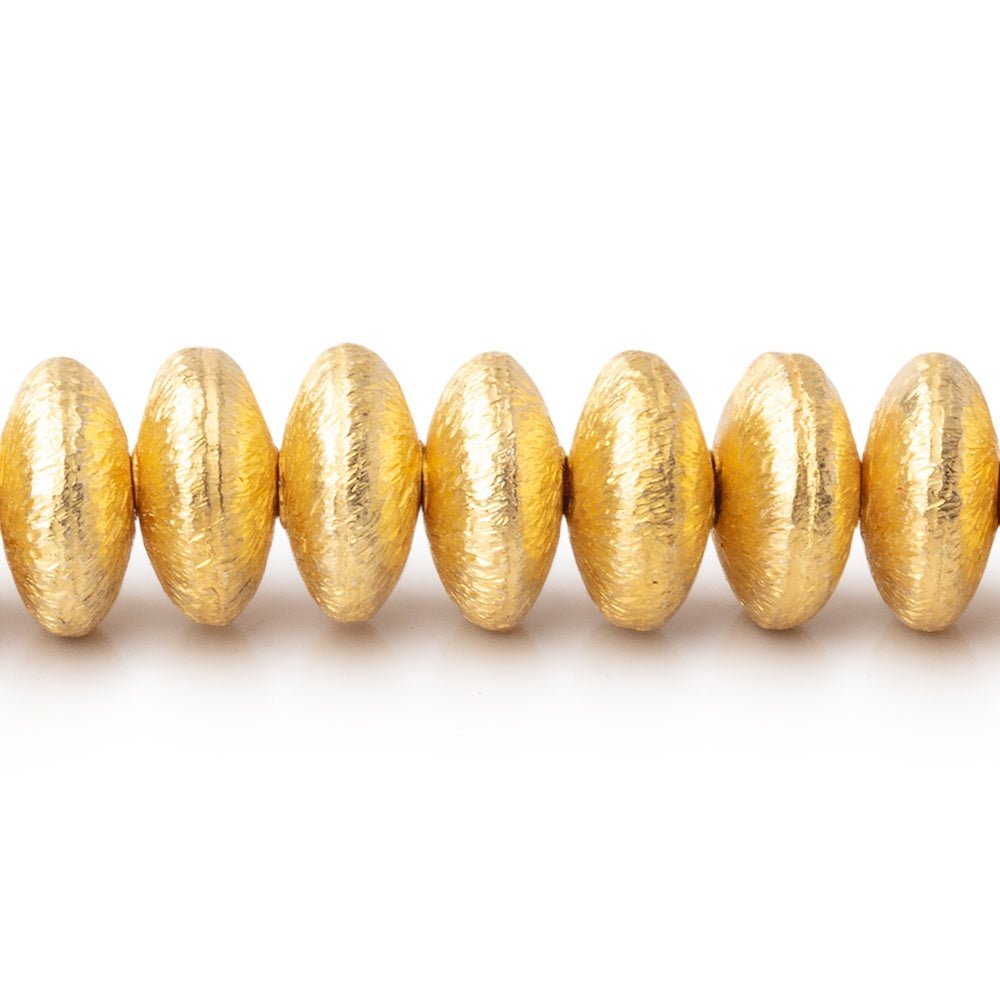 8mm Brushed Disc Beads - BeadsofCambay.com