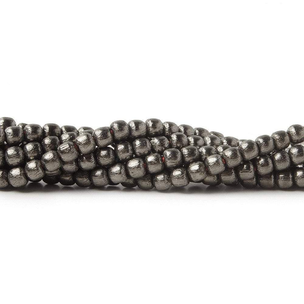 3mm Brushed Round Beads - BeadsofCambay.com