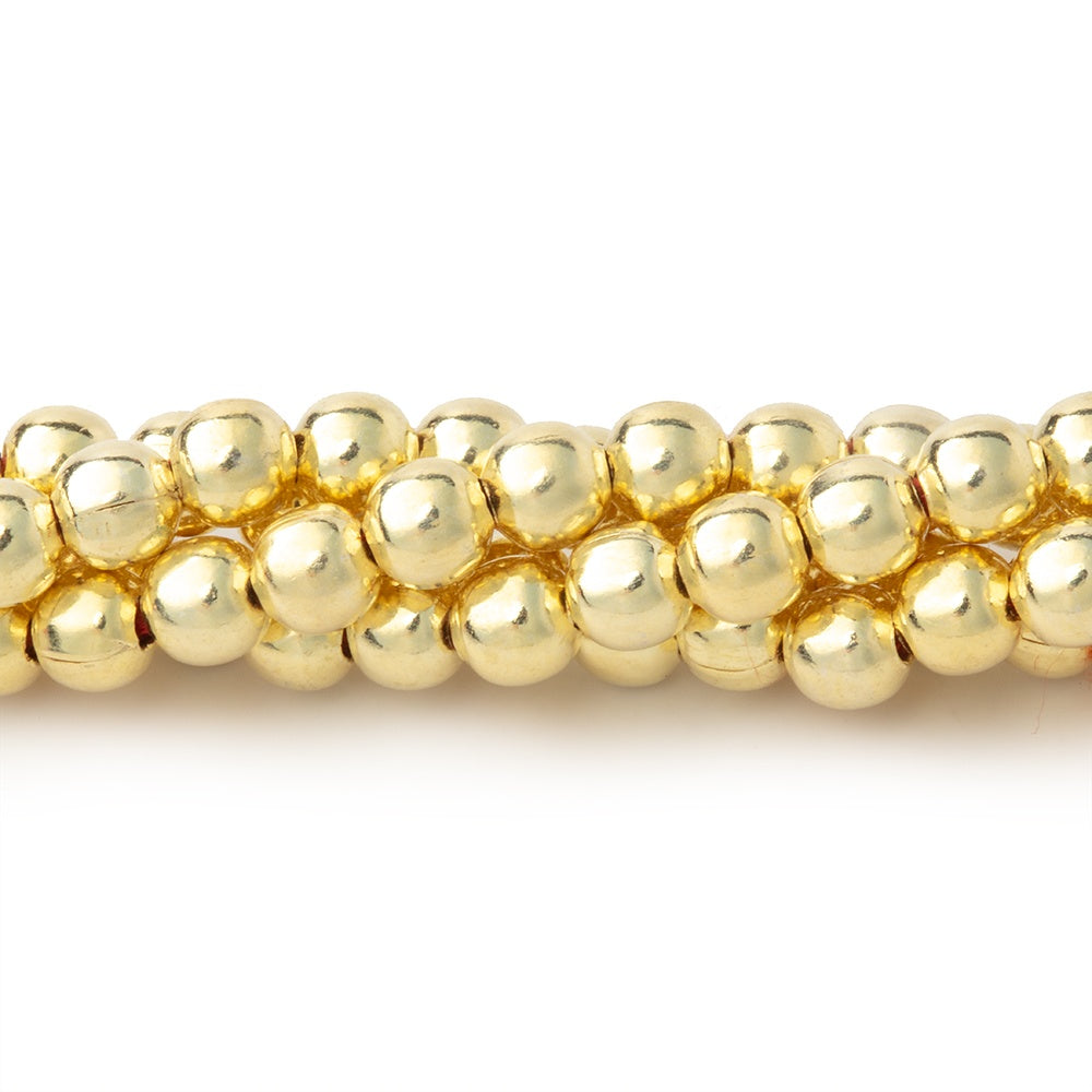 4mm Polished Round Beads - BeadsofCambay.com