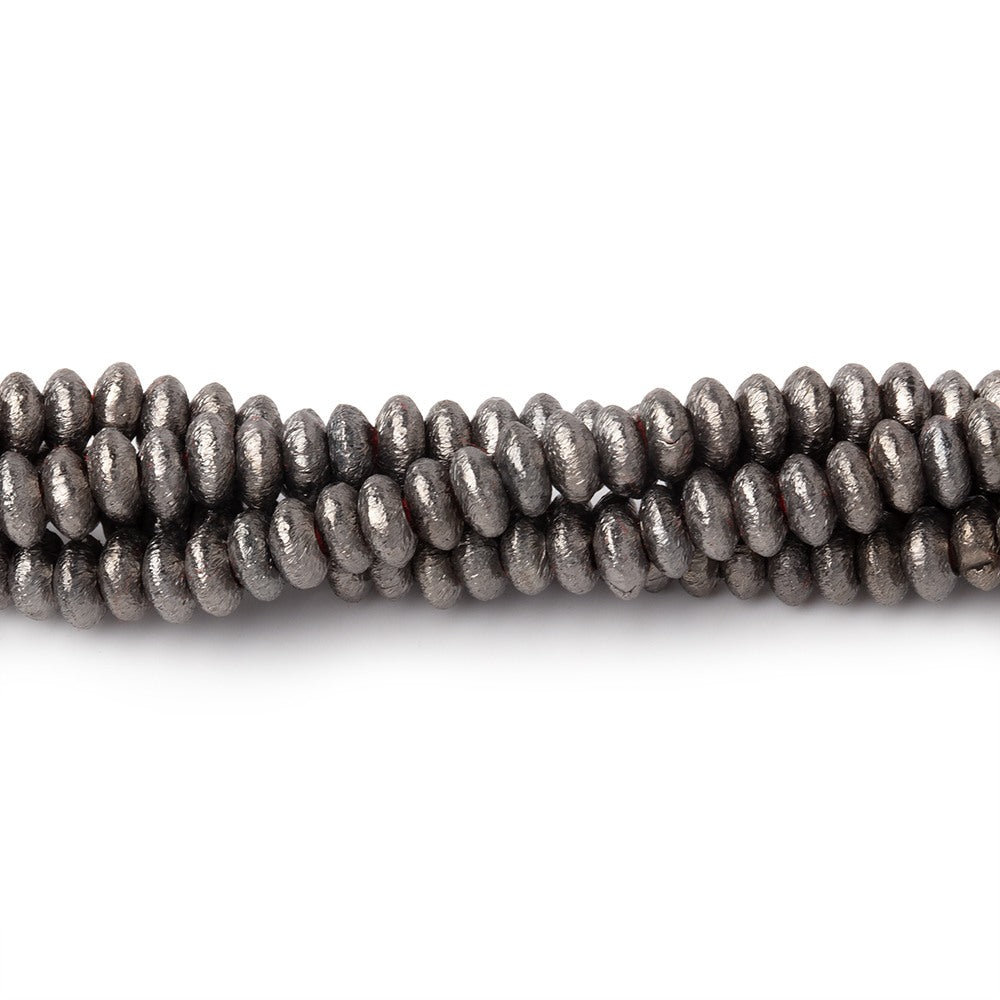 4mm Brushed Disc Beads - BeadsofCambay.com