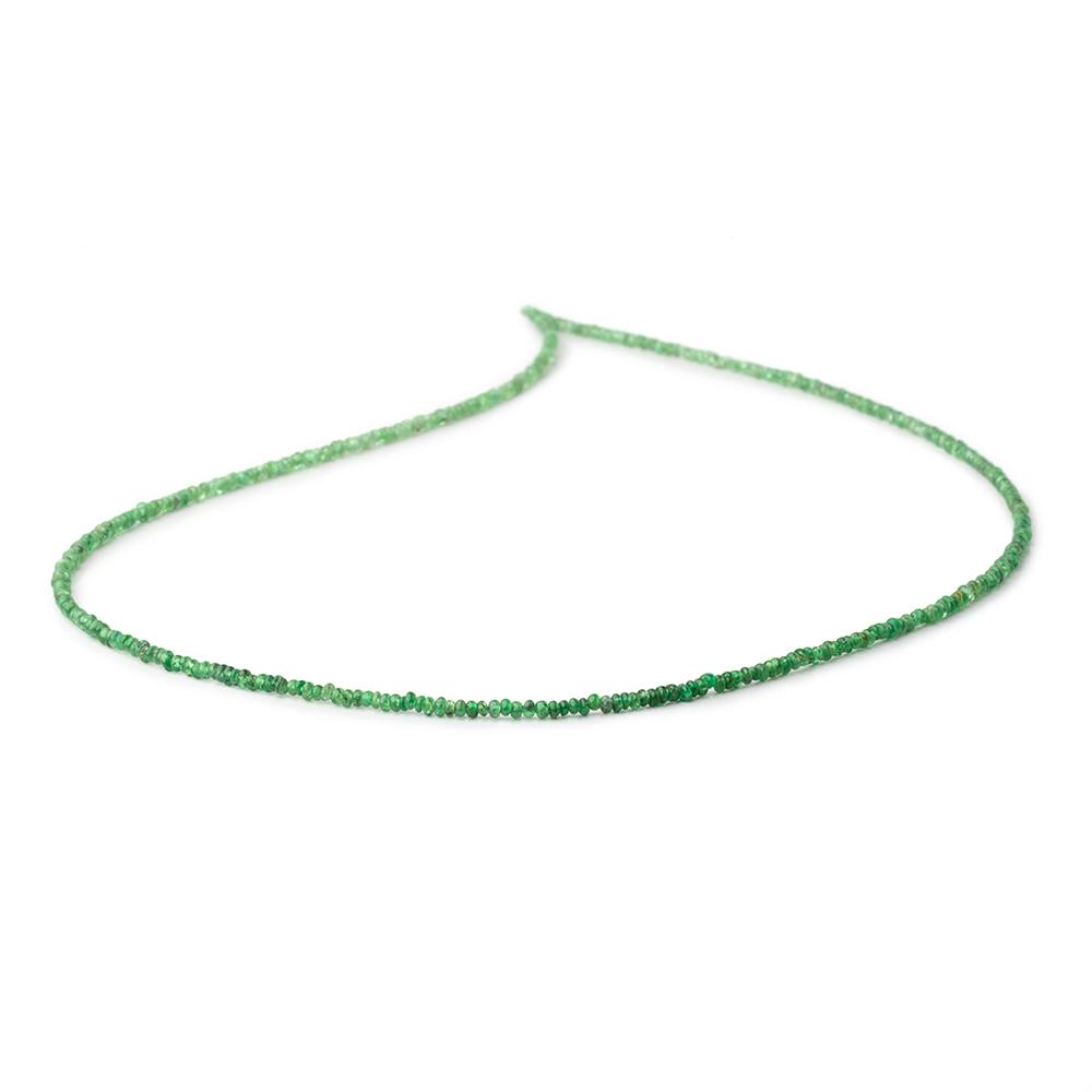 2mm Shaded Tsavorite Garnet Plain Rondelle Beads 18 inch 375 pieces - BeadsofCambay.com