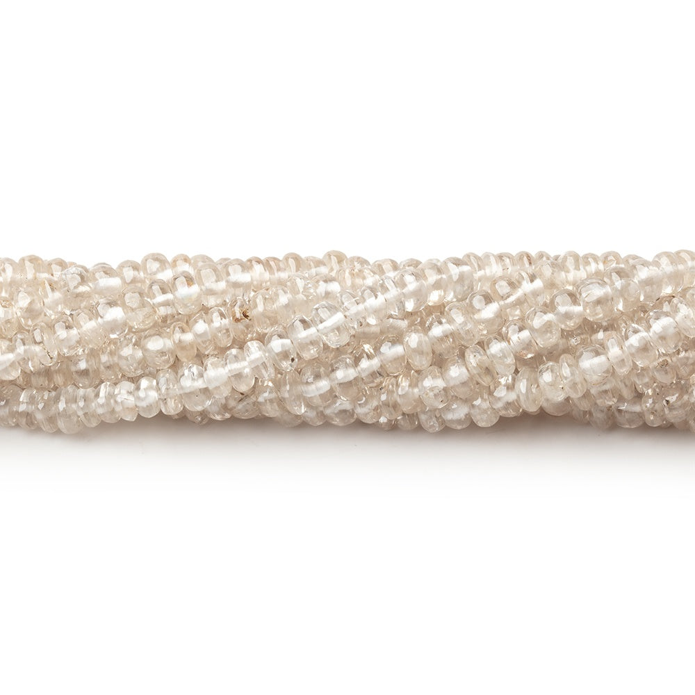 3.5mm Champagne Zircon Plain Rondelle 13.75 inch 160 Beads - BeadsofCambay.com