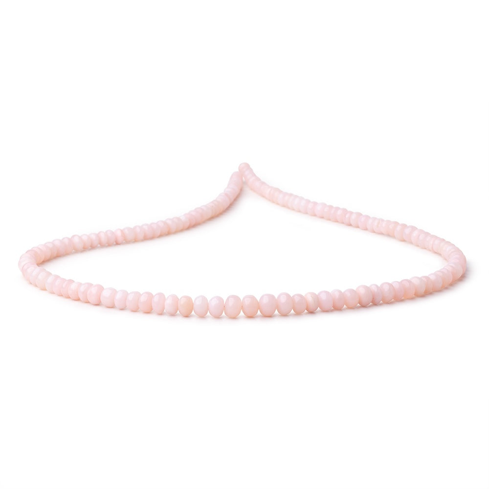 3.5-6mm Pink Peruvian Opal Plain Rondelle Beads 16.75 inch 118 pieces - BeadsofCambay.com