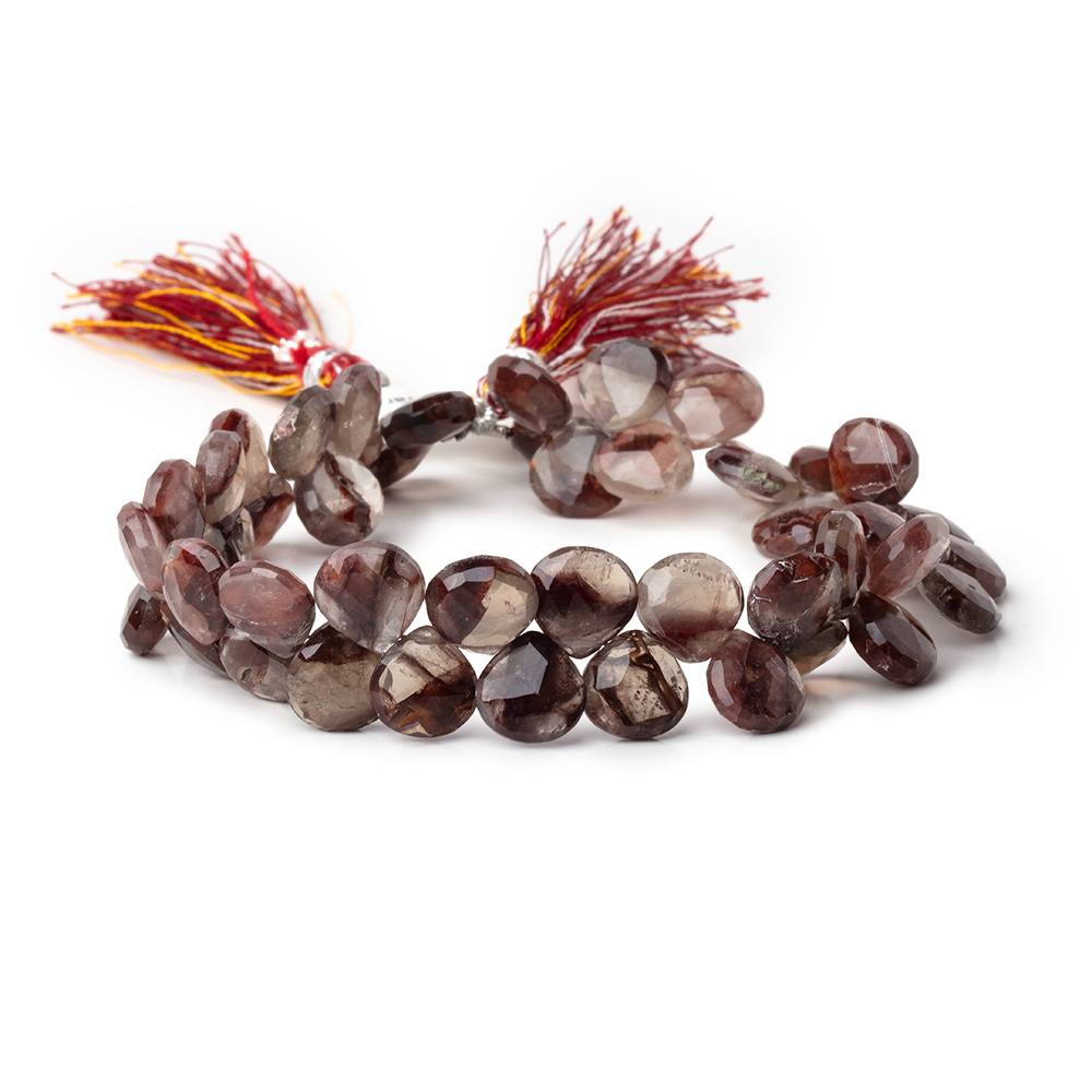 8-9mm Rapid City Agate Faceted Heart 8 inch 48 Beads - BeadsofCambay.com