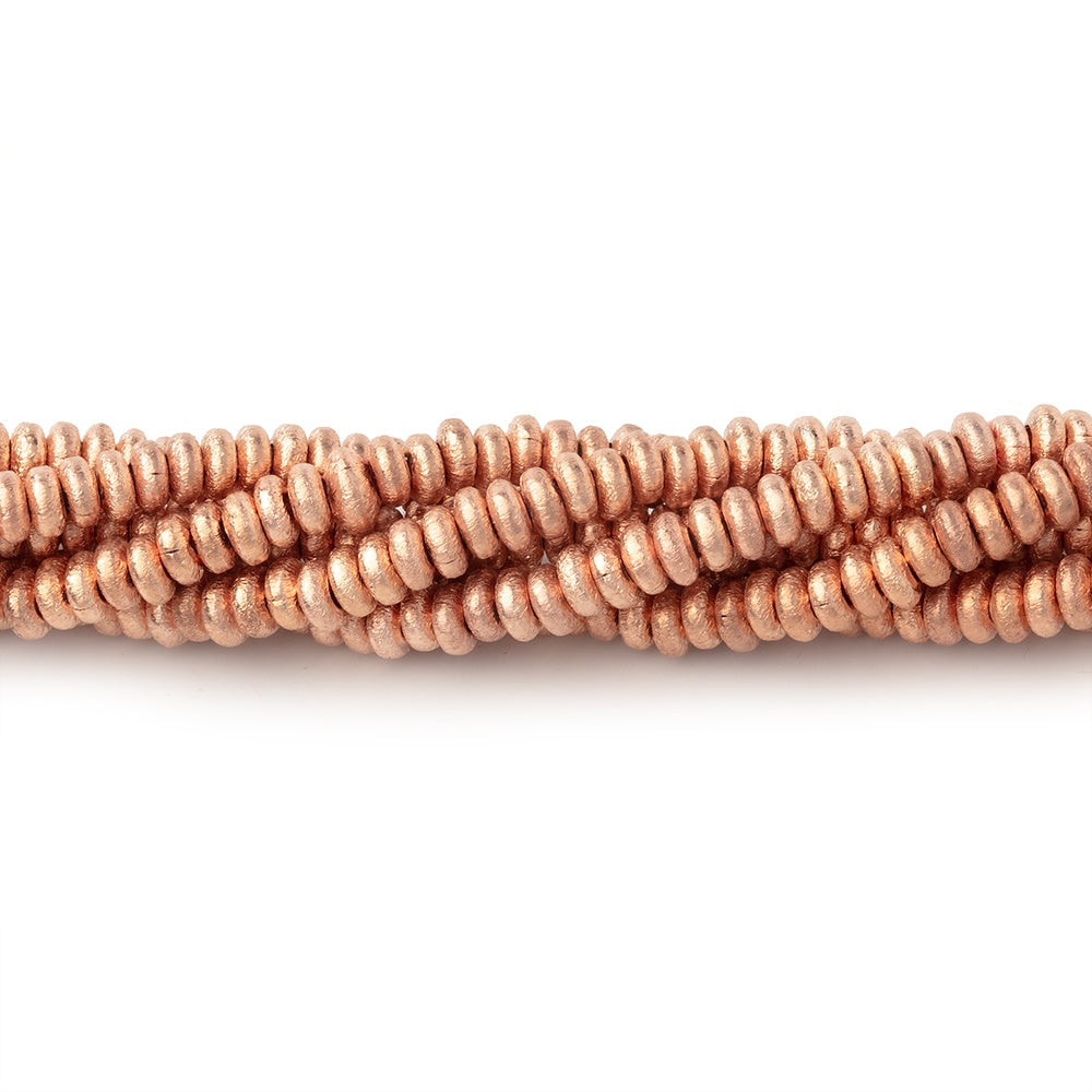 3mm Brushed Disc Beads - BeadsofCambay.com